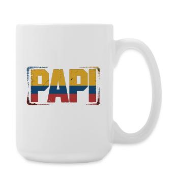  Papi Kolumbien Flagge – Geschenk für - Große Tasse 440 ml - Weiß - Rechts