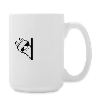 I Identify As A Probllama Cool Lama Problem Spruch - Large Mug 440 ml - white - Right