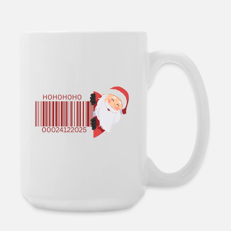 Barcodesanta Christmas - Large Mug 440 ml - white
