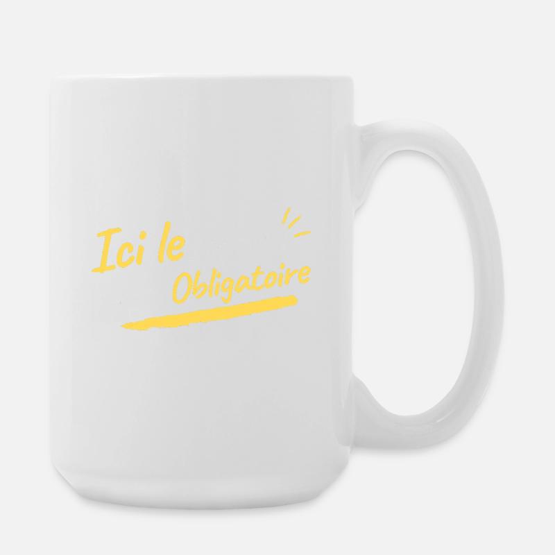 Here the smile is mandatory – Good mood gara - Large Mug 440 ml - white