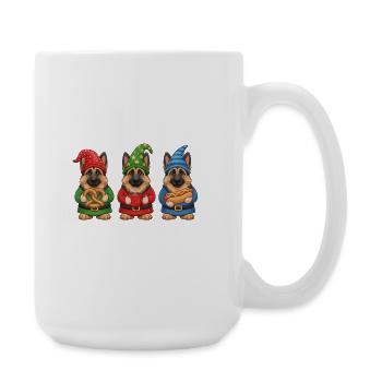 Deutscher Schäferhund Weihnachten Cooler  - Große Tasse 440 ml - Weiß - Rechts