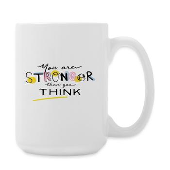 You are stronger than you think - Large Mug 440 ml - white - Right