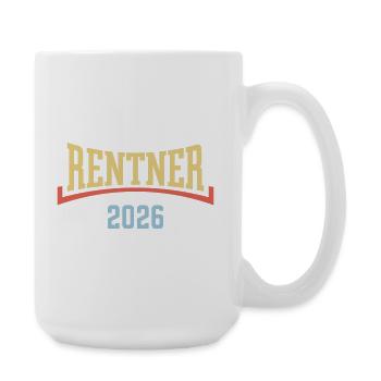 Rentner 2026 (Rente / Ruhestand / Konkav / 3C) - Große Tasse 440 ml - Weiß - Rechts