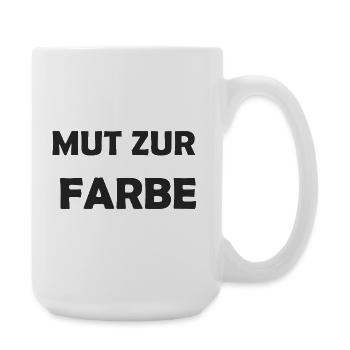 Mut zur Farbe – Farbexplosion - Große Tasse 440 ml - Weiß - Rechts