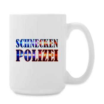 Schneckenpolizei Schnecken Nacktschnecken Gärtner - Große Tasse 440 ml - Weiß - Rechts