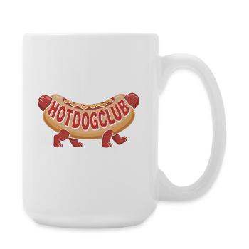 Club de hot-dogs - Un design de restauration rapide cool - Grande tasse 440 ml - blanc - Droite