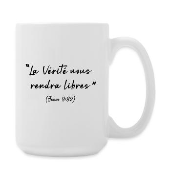 The truth will set you free, John 8:32 - Large Mug 440 ml - white - Right