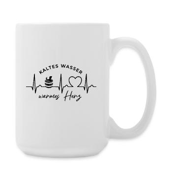 Kaltes Wasser, warmes Herz, Eisbaden, EKG, Puls - Large Mug 440 ml - white - Right
