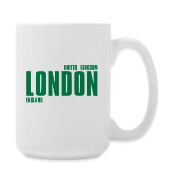 London – England Lyric Design - Große Tasse 440 ml - Weiß - Rechts