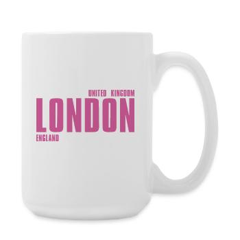 London – England Lyric Design - Große Tasse 440 ml - Weiß - Rechts
