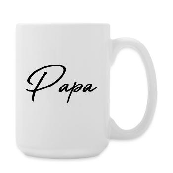 DAD. FATHER'S DAY. HAPPY FATHER'S DAY. HAPPY BIRTHDAY. - Large Mug 440 ml - white - Right