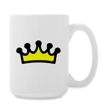 Symbole de la couronne - Grande tasse 440 ml - blanc - Droite