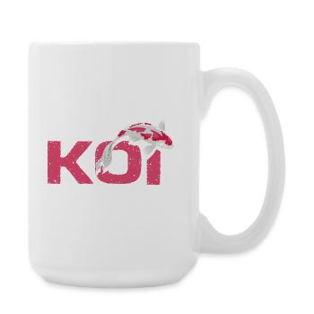 Don't Be So Koi Funny Fish Pond Wordplay Humor - Large Mug 440 ml - white - Right