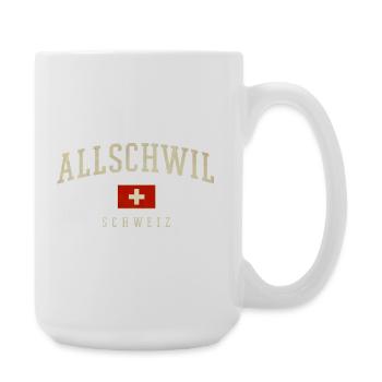 Allschwil Schweiz Vintage Emblem - Große Tasse 440 ml - Weiß - Rechts