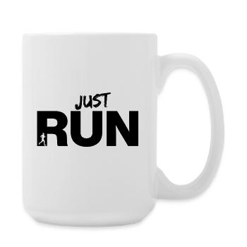 JUST RUN, RUN NOW! RESOLUTION JOGGING FITNESS FIT - Large Mug 440 ml - white - Right