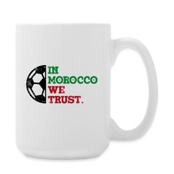 In Morocco we trust - Large Mug 440 ml - white - Right