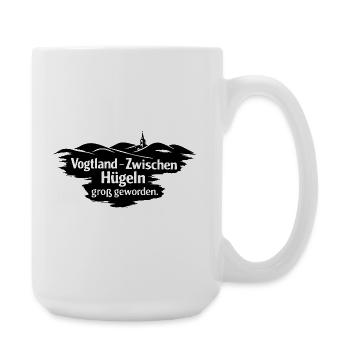 Vogtland - zwischen Huegeln - Große Tasse 440 ml - Weiß - Rechts