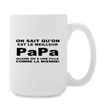 Meilleur papa - Grande tasse 440 ml - blanc - Droite