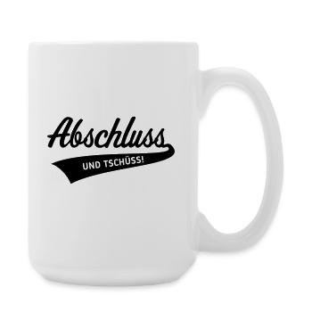 Conclusion – and bye! (Graduation / Black) - Large Mug 440 ml - white - Right