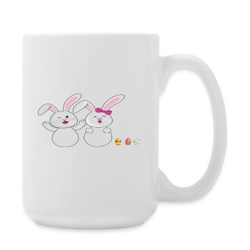 Cuddly bunny - Large Mug 440 ml - white - Right