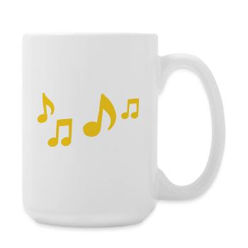 Contraste des notes jaunes - Grande tasse 440 ml - blanc - Droite