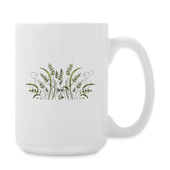Fleur - Grande tasse 440 ml - blanc - Droite
