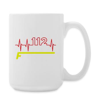 Feuewehr 112 - Große Tasse 440 ml - Weiß - Rechts