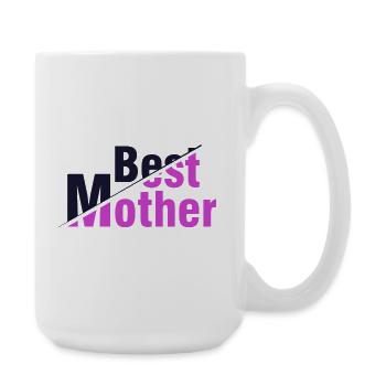 Best Mother Shirt – Gift for Moms - Large Mug 440 ml - white - Right
