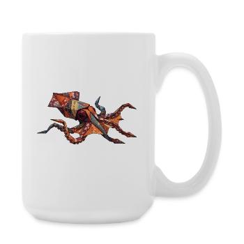 Origami Crab Patchwork - Large Mug 440 ml - white - Right