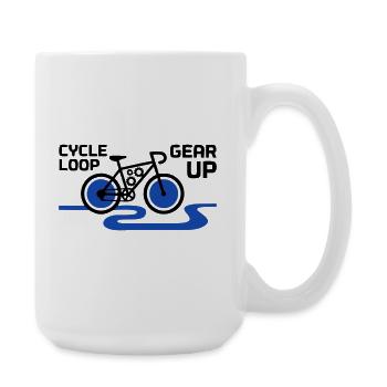 Boucle cycliste Motivation Gear Up - Grande tasse 440 ml - blanc - Droite