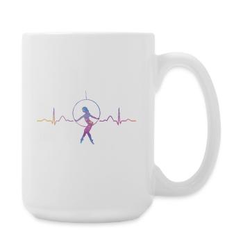 Aerialist Heartbeat Aerial Ring Lyra Air Ring - Large Mug 440 ml - white - Right