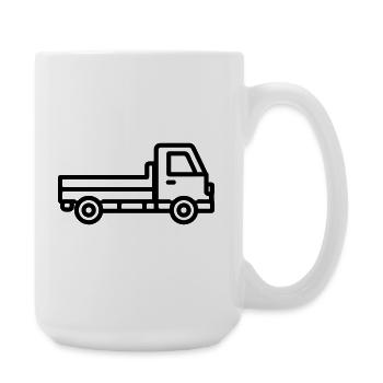 camion - Grande tasse 440 ml - blanc - Droite