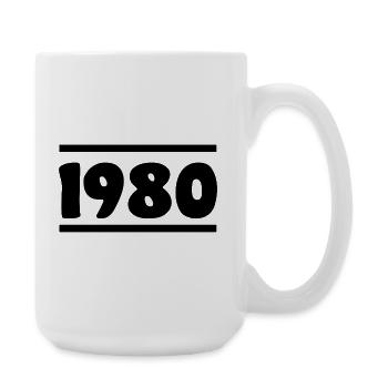 1980 Birthday 1980 - Large Mug 440 ml - white - Right