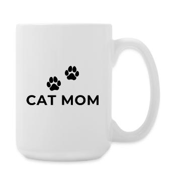 Cat Mom - Cat Mom / Design with Paws - Large Mug 440 ml - white - Right