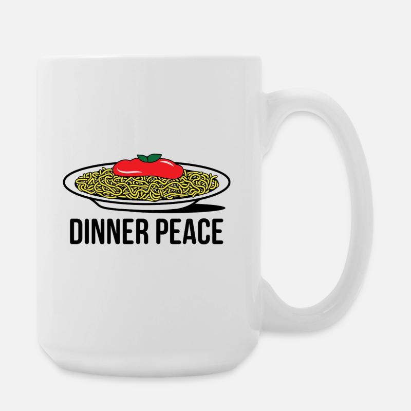 Pop Art Spaghetti mit Tomatensauce - Große Tasse 440 ml - Weiß