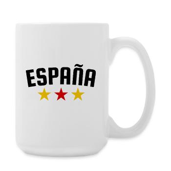 Spain 3 star design - Large Mug 440 ml - white - Right