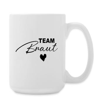 Team Braut Design für eine Hochzeit Junggesellin - Große Tasse 440 ml - Weiß - Rechts