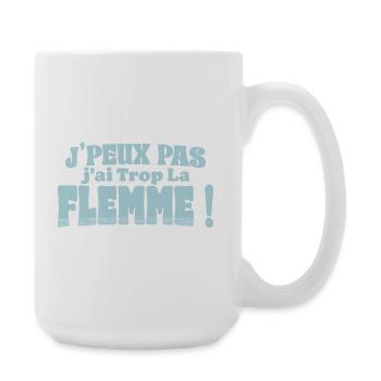 J'peux pas j'ai trop la flemme - Grande tasse 440 ml - blanc - Droite
