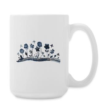 Fleur - Grande tasse 440 ml - blanc - Droite