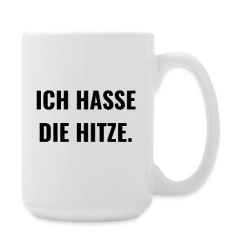 Ich hasse die Hitze. - Große Tasse 440 ml - Weiß - Rechts