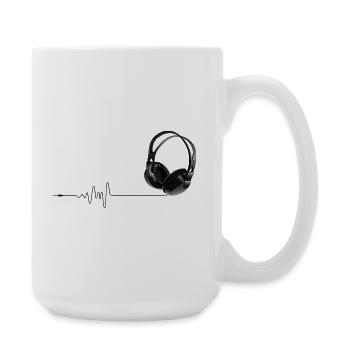 Lifeline Music Headphone ECG DJ - Grande tasse 440 ml - blanc - Droite