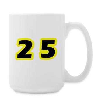 25 Number symbol - Large Mug 440 ml - white - Right