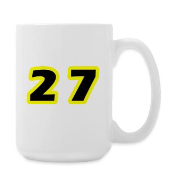 27 Symbole numérique - Grande tasse 440 ml - blanc - Droite