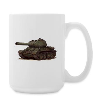 T-34 Cartoon Tank Illustration RCCX - Large Mug 440 ml - white - Right