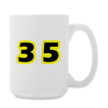 35 Number symbol - Large Mug 440 ml - white - Right