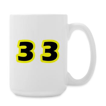 33 Symbole numérique - Grande tasse 440 ml - blanc - Droite