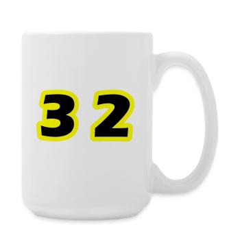 32 Symbole numérique - Grande tasse 440 ml - blanc - Droite