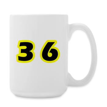 36 Number Symbol - Large Mug 440 ml - white - Right