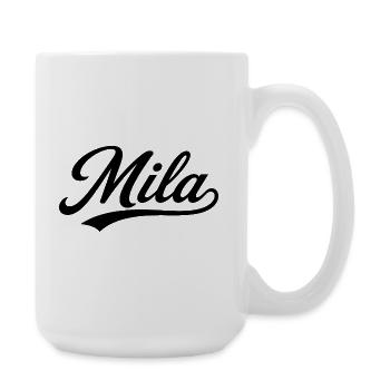 Cadeau de nom de Mila Première Famille - Grande tasse 440 ml - blanc - Droite