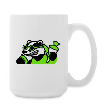Icône de la rentrée scolaire de Badger Cool - Grande tasse 440 ml - blanc - Droite